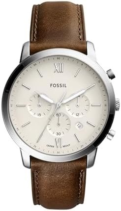 Fossil Men’s Watch, Neutra Quartz Stainless Steel Chronograph Watch for Men