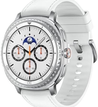 Samsung Galaxy Watch 8 Classic (2025), White, 46mm, Bluetooth Smartwatch | Cushion Design, Rotating Bezel, Quick Button, Sleep Coaching, Running Coach, Energy Score [US Version, 2 Yr Warranty]